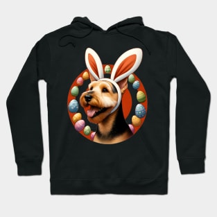 Jagdterrier Delights in Easter with Bunny Ears Hoodie